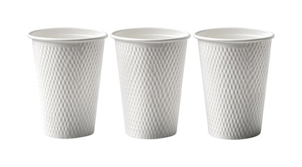 Enjoy hot drinks with disposable paper cups for coffee shops and events isolated on transparent background