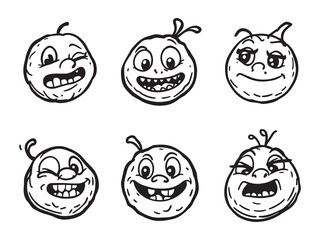 Capers hand drawn botanical line art illustration