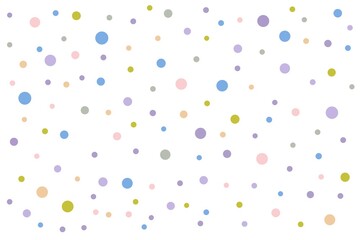 Abstract pattern with colorful soft pastel sweet color circles polka dot for wallpaper background	