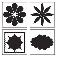 Obraz premium Create a Vector Image Featuring a Series of Black