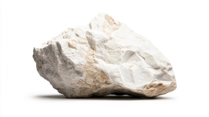 Naklejka premium Limestone rock isolated on white background. Generative AI
