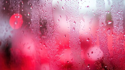 Abstract grainy red frosted glass texture with a smooth, monochrome background, ideal for minimalist design and modern aesthetics.