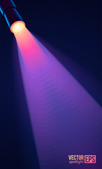 Vector Spotlight beam in dark purple and pink hues with gradient glow, vertical composition