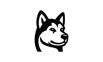 Dog head logo vector silhouette