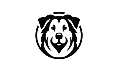 Dog head logo vector silhouette