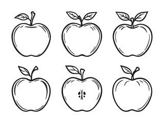 Cashew apple fruit line art hand drawn vector illustration 