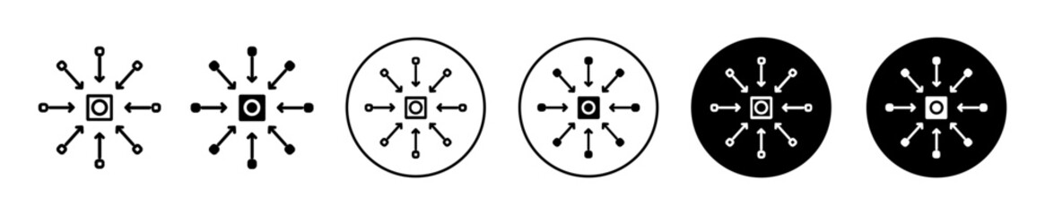 Centralized icons. minimal vector symbol