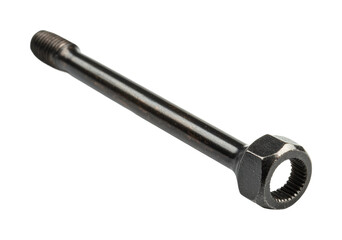 Industrial bolt workshop product focus isolated on transparent background