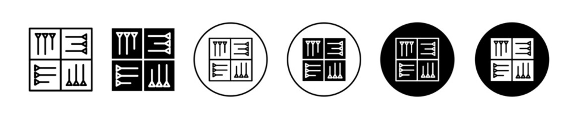 Cuneiform icons. minimal vector symbol