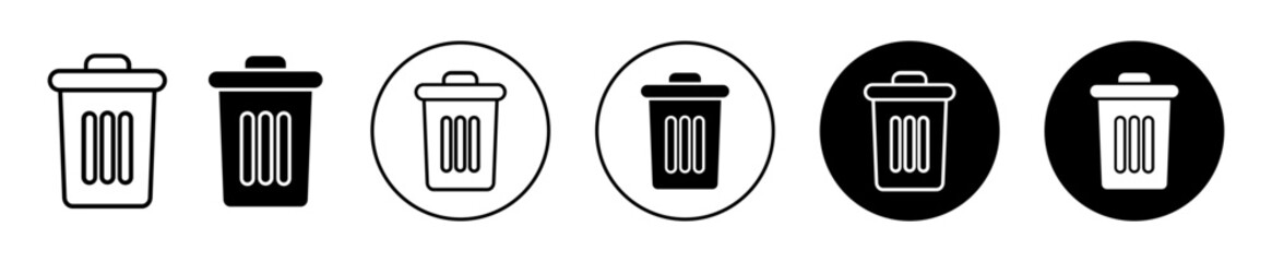 Delete icons. minimal vector symbol