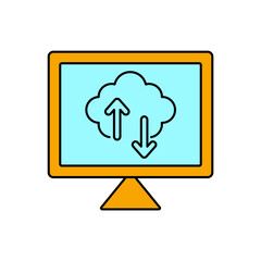 cloud computing icons  symbol vector elements for infographic web