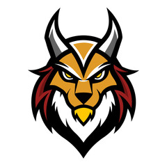 Viking Lynx mascot logo vector