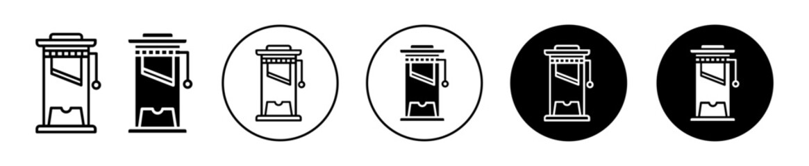 Guillotine icons. minimal vector symbol