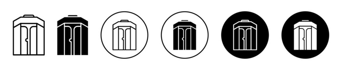 Infrared heat cabin icons. minimal vector symbol