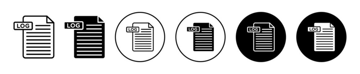 log file icons. minimal vector symbol