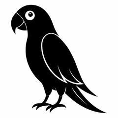 Simple Parrot Silhouette Art