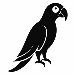 Fototapeta premium Simple Parrot Silhouette Art