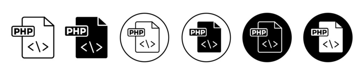 php icons. minimal vector symbol