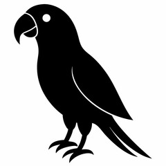 Simple Parrot Silhouette Art