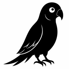 Simple Parrot Silhouette Art