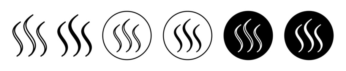 Smoke steam silhouette icons. minimal vector symbol