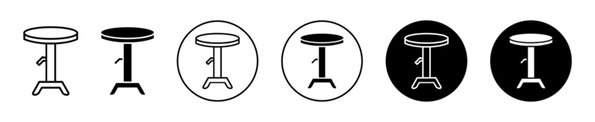 Stool icons. minimal vector symbol