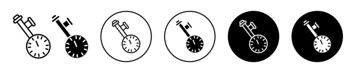 Tire pressure monitoring icons. minimal vector symbol