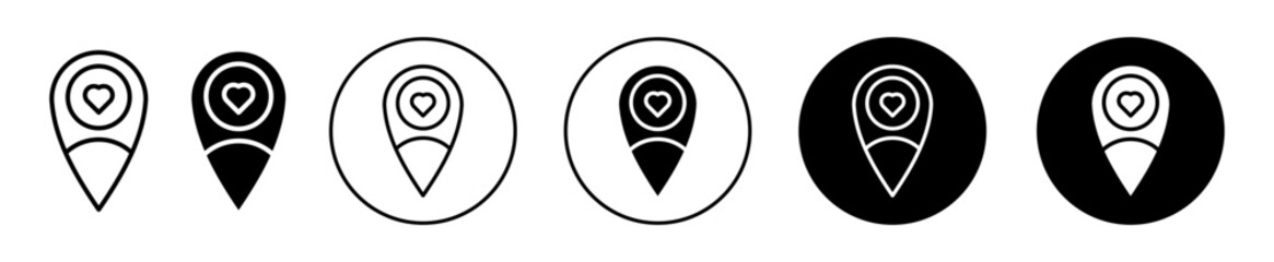 Wedding Location icons. minimal vector symbol