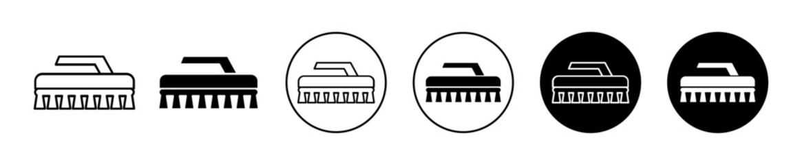 Washing brush icons. minimal vector symbol