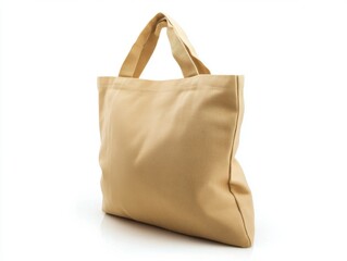 Obraz premium Gold Textured Tote Bag on White Background