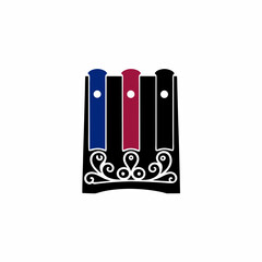 Obraz premium creative Silhouette Japanese mouth organ Icon Vector Illustration