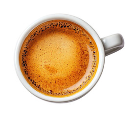Savoring coffee brewing experience cozy  inviting atmosphere top view isolated on transparent background