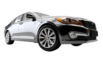 Fototapeta premium Sleek Sedan: A gleaming, polished sedan showcasing modern automotive design. Perfect for various automotive and transport themes.
