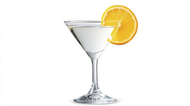 Vesper Martini cocktail isolated on white background. Generative AI