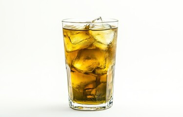 Iced Tea in a Glass with Ice Cubes