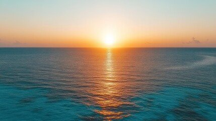 Obraz premium Serene ocean sunset