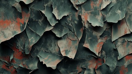 Textured Layers of Faded Paint with Rust Accents creating a rugged look