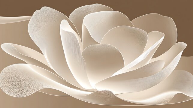 Elegant Beige Flower Bloom.