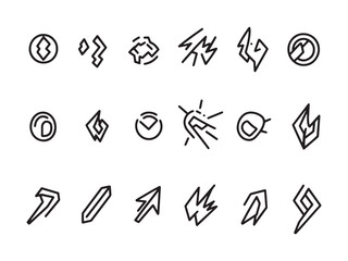 Bolt line art modern graphic drawing