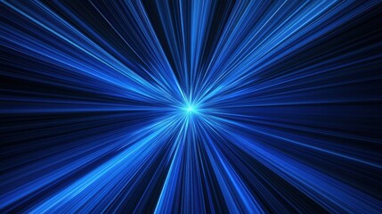 Obraz premium Abstract Blue Lightburst Radiating from Center