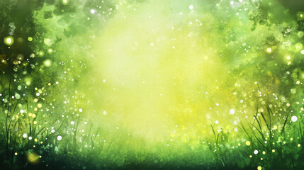Verdant Hues: Watercolor Green Background Painting

