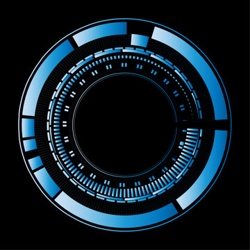 Sci-fi circle frame technological HUD circle modern user interface element Technology futuristic Vector