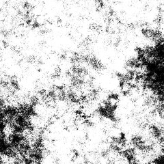 Stained grunge wall with peeling layers. Faded grunge design with rustic look. Black grunge texture on white paper.