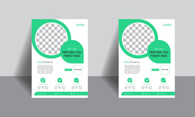 Creative Business Flyer Template &ndash; Minimal Corporate Design with QR Code