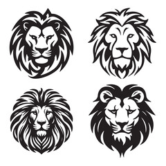  Striking Lion Heads in Black and White