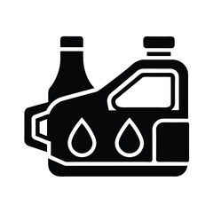 Black Engine Oil Icon for Vehicle Maintenance