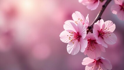 Obraz premium Delicate pink cherry blossoms, full bloom, soft petals , japan, cherry blossom, delicate