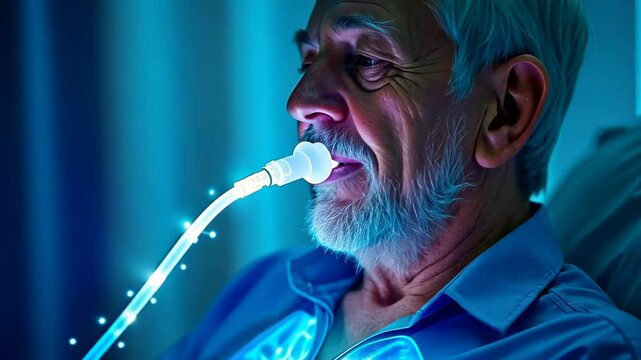 Oxygen therapy, nasal cannula, respiratory support. Health improvement. Airways facilitate efficient breathing. Lung capacity boosts vitality levels. Treatment contributes to wellness.