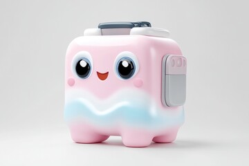 Cute, pink, cartoonish, food-shaped toy