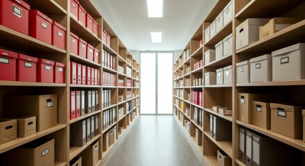 Obraz premium Organized office storage